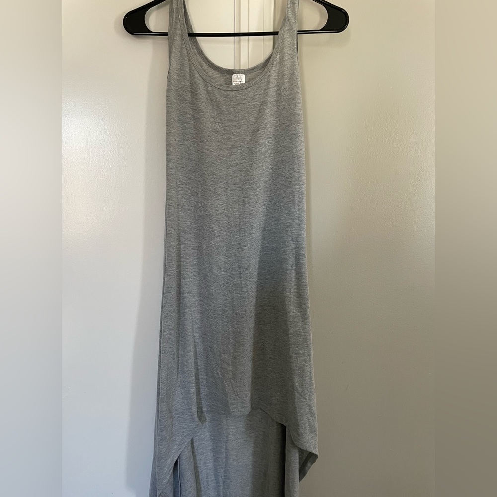 Gray high-low maxi dress